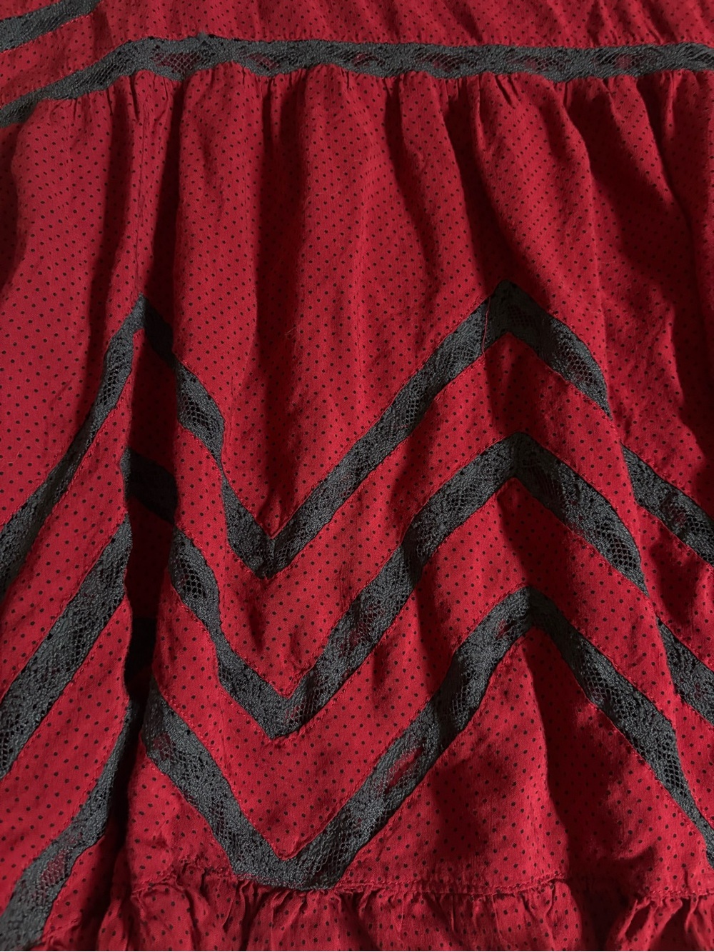 Free People Red trapeze slip dress - Picture 4 of 6